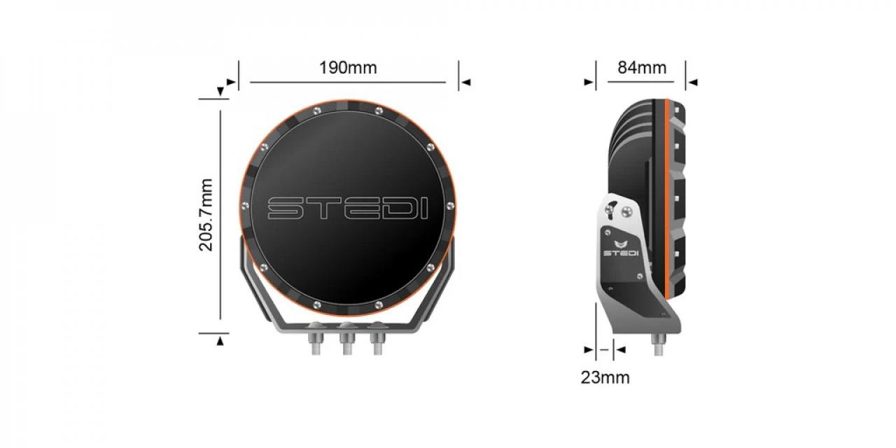 STEDI Type-X™ Sport 7 LED Driving Lights (1 Stück)