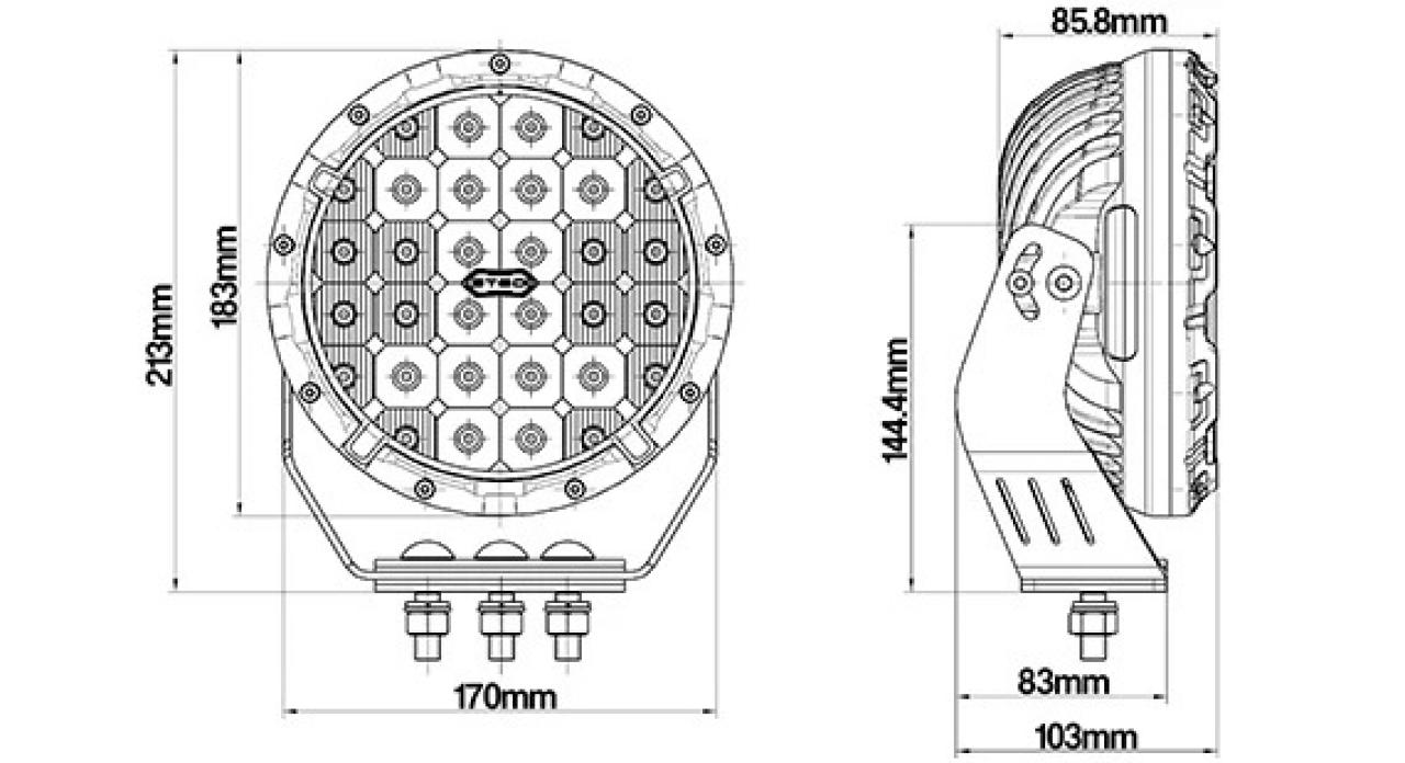STEDI Type-X™ Sport 7 LED Driving Lights (2 Stück)