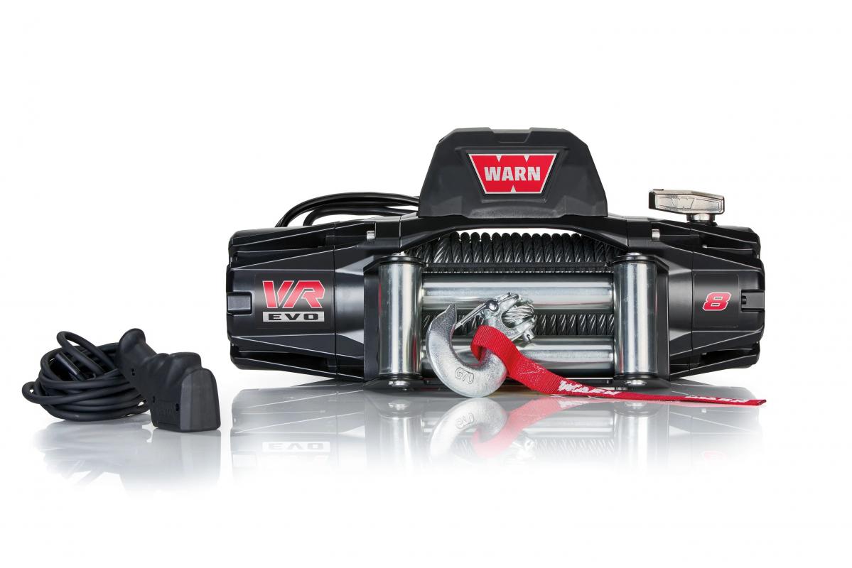 WARN Seilwinde VR EVO 8 12V 3.630 kg Zugkraft, Stahlseil