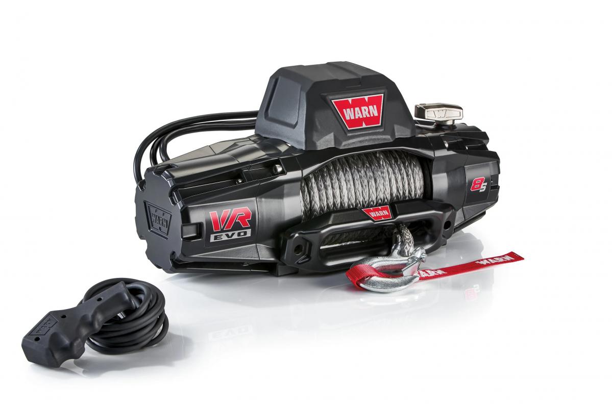 WARN Seilwinde VR EVO 8s 12V 3.630 kg Zugkraft, Kunststoffseil