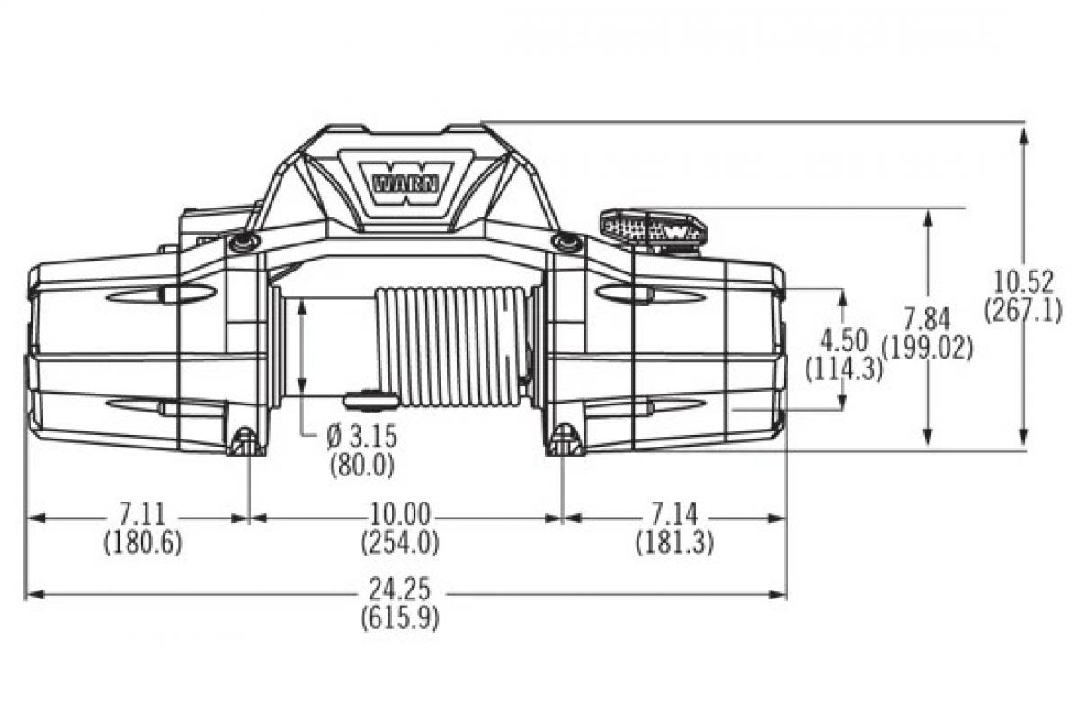 WARN Seilwinde ZEON 8 12V 3.630 kg Zugkraft