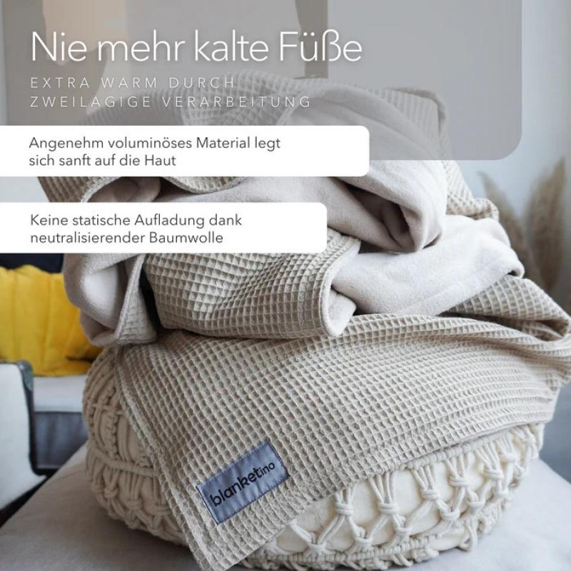 Blanketino Kuscheldecke Natur